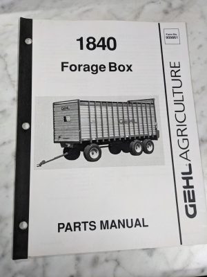 Gehl Service Repair Parts List Catalog Manual 1840 Forage Box 909861 Tractor