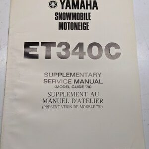 Yamaha Supplementary Service Manual Et340C 1979 Snowmobile 8H5-28197-70