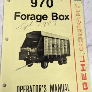 Gehl Operator Service Owner Manual 970 Forage Box 903686 Farm Tractor Attachment