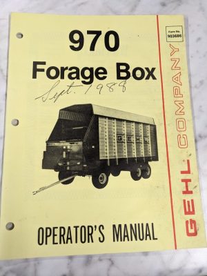 Gehl Operator Service Owner Manual 970 Forage Box 903686 Farm Tractor Attachment