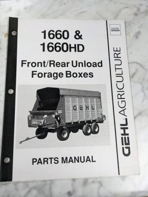 Gehl Service Repair Parts List Manual 1660 Hd Front/Rear Forage Boxes 909859