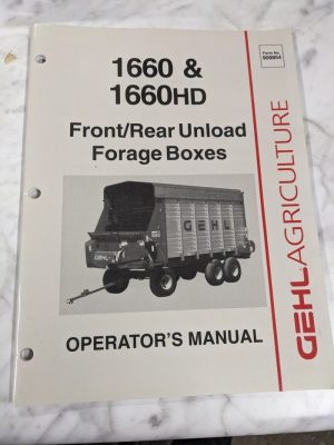 Gehl Operator Service Owner Manual 1660 Hd Front Rear Forage Boxes 909854