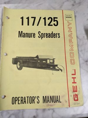 Gehl Operator Service Owner Manual 117 125 Manure Spreaders 903696 Farm Book