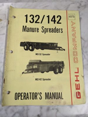 Gehl Operator Service Owner Manual 132 142 Manure Spreaders 903718 Farm Book
