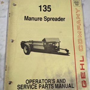Gehl Operator Service Owner Manual Parts List 135 Manure Spreader 904901 Farm