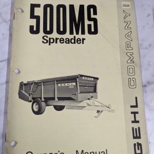 Gehl Operator Service Owner Manual 500Ms Manure Spreader 900556 Farm Book