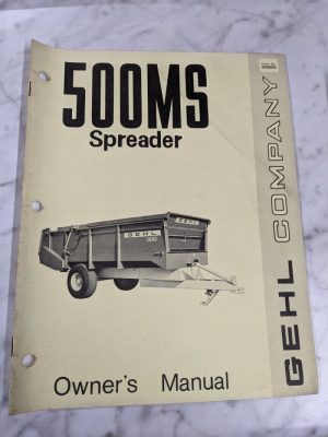 Gehl Operator Service Owner Manual 500Ms Manure Spreader 900556 Farm Book
