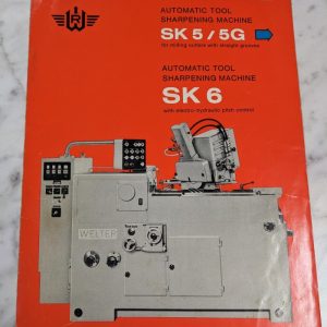 Welter Automatic Tool Sharpening Machine Sk 5 G 6 Sales Brochure Specs Feature