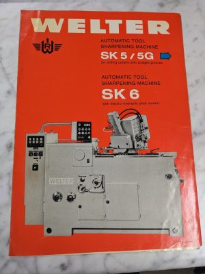 Welter Automatic Tool Sharpening Machine Sk 5 G 6 Sales Brochure Specs Feature