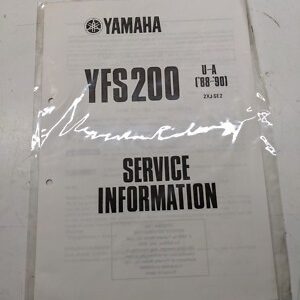 Yamaha Service Information Manual Yfs200 Specs Atv Utility 2Xj-Se2 1988-1990