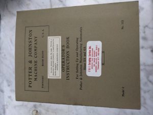 Potter Johnston Machine Operator Service Manual 5A 6A 113 Automatic Chuck Turn