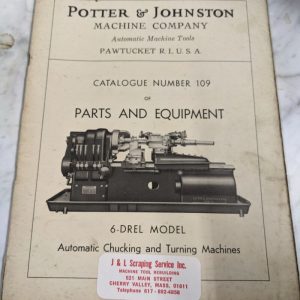 Potter Johnston Machine Parts List Manual Catalog 6-Drel Automatic Chuck Turning