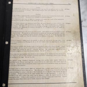 Potter Johnston Machine Operator Service Manual 5D -2/15 Automatic Chuck Turning