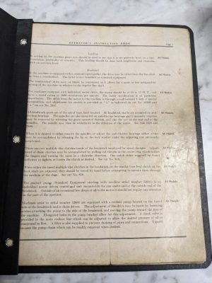 Potter Johnston Machine Operator Service Manual 5D -2/15 Automatic Chuck Turning