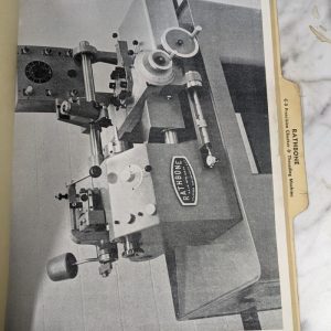 Rathbone C-8 Chucking Threading Machine Operator Service Manual Parts List Book