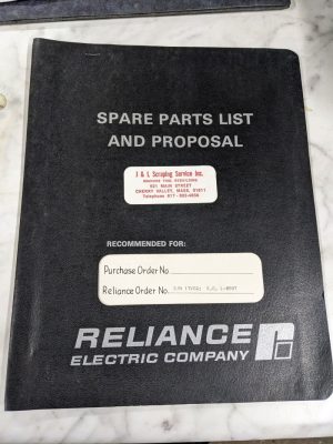 Reliance Electric Motors Type T & Vs Drive Operator Service Manual Maintenance