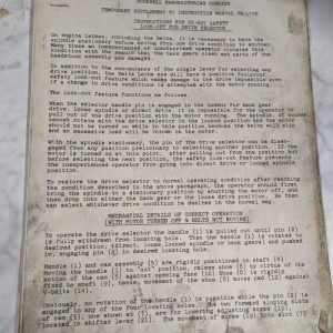 Rockwell Mfg Temporary Supplement Instruction Manual Pm-1778 25-697 Lock Out