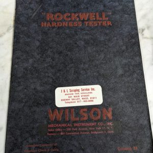 Wilson Rockwlel Harness Testers & Accessories Sales Brochure Catalog Price List