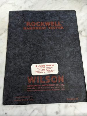 Wilson Rockwlel Harness Testers & Accessories Sales Brochure Catalog Price List