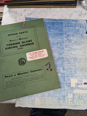 Pratt Whiteney Airfoil Grinder Service Repair Parts List Manual Book M-1892
