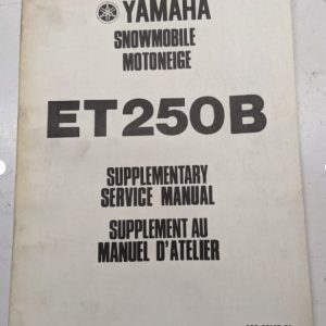 Yamaha Et250B Supplementary Service Manual Snowmobile 8G5-28197-70 1977