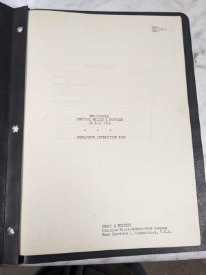 Pratt Whitney 2 Spndl Miller Profiler 30 40” Operator Service Manual Instruction