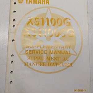 Yamaha Supplementary Service Manual Xs1100Sg Motorcycle 3U7-28197-70 1979