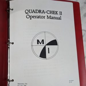 Metronics Inc Quadra-Check Ii Operator Service Manual 1985 Qc-Ii Shop Book