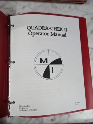 Metronics Inc Quadra-Check Ii Operator Service Manual 1985 Qc-Ii Shop Book