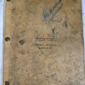 Realmeca Operator Service Manual Parts List Threading Turing Machine Br 205