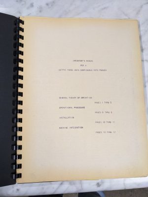 Gettys Operator Service Manual 3 Axis Continuous Path Tracer Shop Tool Book