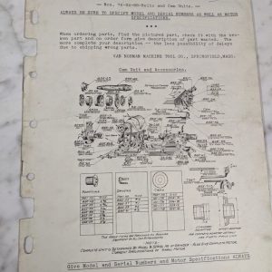 Van Norman Machine Piston Grinder Service Parts List Manual Catalog 76 85 88