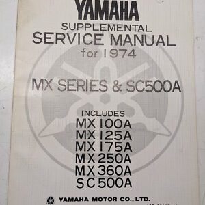 Yamaha Supplementary Service Manual Mx Series Sc500A 427-28197-70 1974