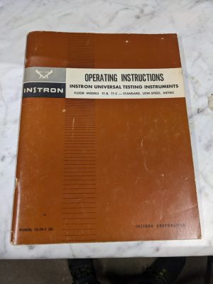 Instron Operator Service Manual Testing Instruments Tt-B Tt-C 10-29-1(A)