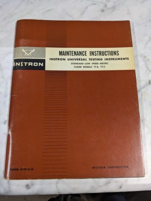 Instron Maintenance Service Manual Testing Instruments Tt-B Tt-C 10-29-13-(A)