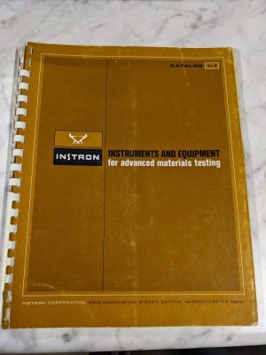 Instron Sales Brochure Catalog 1-1 Instruments And Equipment Material Testing