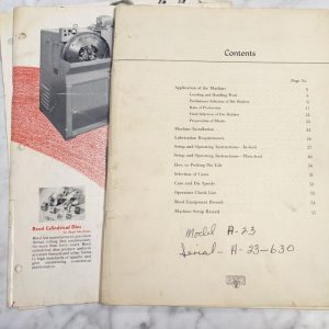 Reed Rolled Thread Machine Operator Application Book Manual Shop Tool