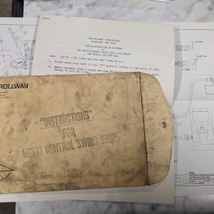 Lipe-Rollway Corp Installation Adjust Manual Multicontrol Swing Stop Attachment