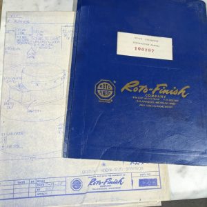 Roto-Finish Company St-20 Spiratron Instruction Operator Service Manual 1966