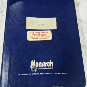 Monarch Lathe Turning Machine Cw-6997 Operator Service Manual Parts List Book