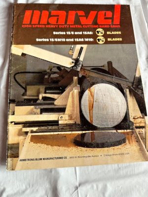 Marvel Metal Cutting Band Saw Series 15/6 15/6M10 15/A6 15/A6M10 Sales Brochure