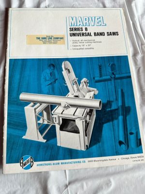 Marvel Series 8 Universal Band Saws Twelve Speed Metal Cutting Sales Brochure
