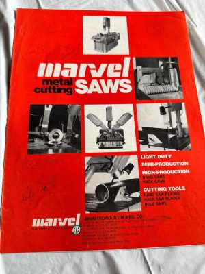 Marvel Metal Cutting Saws Light Duty Semi/High- Production Blades Sales Brochure