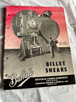 Buffalo Billet Shears Bulletin No. 3295-D Universal Iron Workers Sales Brochure