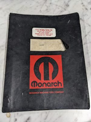 Monarch Operator Manual Service Parts List Book Engine Lathe Series 61 33188