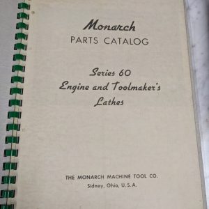 Monarch Service Parts List Book Manual Engine Lathe Series 60 Shop Tool