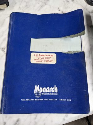 Monarch Operator Manual Service Parts List Book Engine Lathe 33604 Series 61