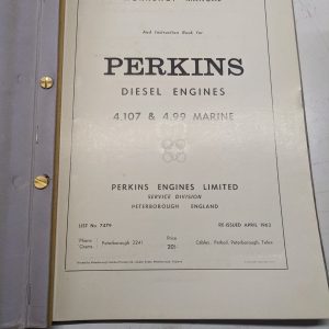 Perkins Diesel Engine Workshop Service Instruction Manual 4.107 4.99 Marine 1963