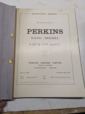 Perkins Diesel Engine Workshop Service Instruction Manual 4.107 4.99 Marine 1963