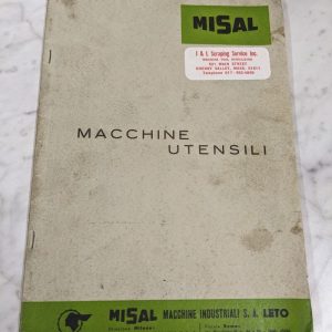 Misal Instruction Operator Manual Parts List Book Grinding Machine Seveso Italy